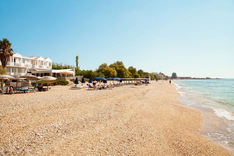 Sandy Bay Hotel Plomari エクステリア 写真